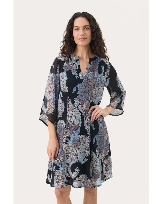 Part Two Jurk Regular Fit in het Blue