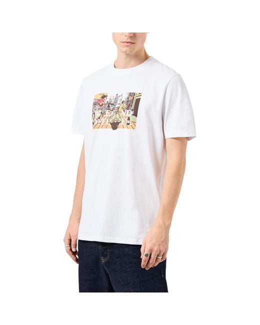Weekend Offender White T Shirts Stratford Avenue Graphic Crew Neck Cotton Tee New for men