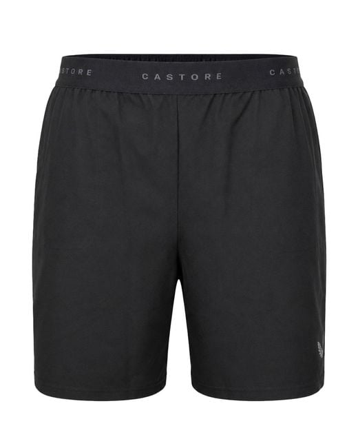 Castore Black 7Inch Branded Elastic Shorts for men
