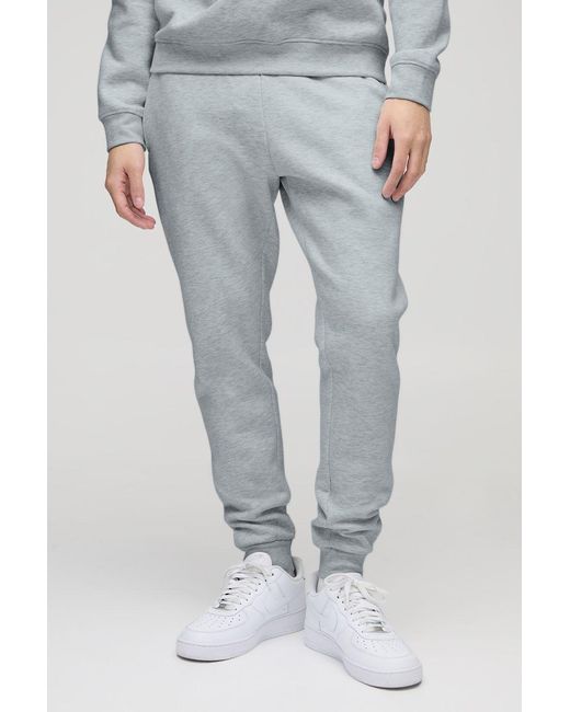 BoohooMAN Gray Skinny Fit Basic Jogger for men