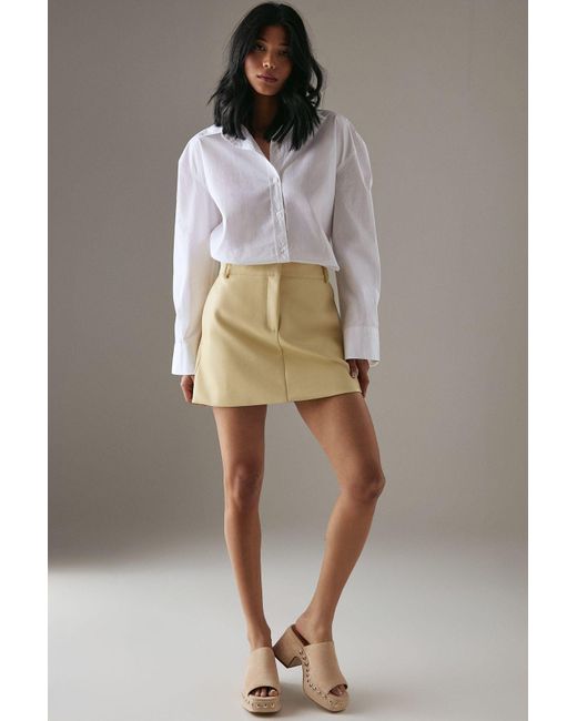 Faith Natural Cassandra Faux Suede Metal Stud Details Chunky Platform Mules
