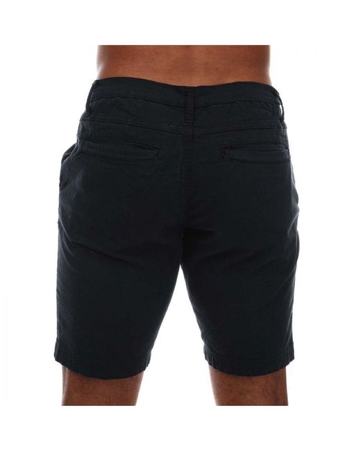Duck and Cover Black Moreshore Chino Shorts for men