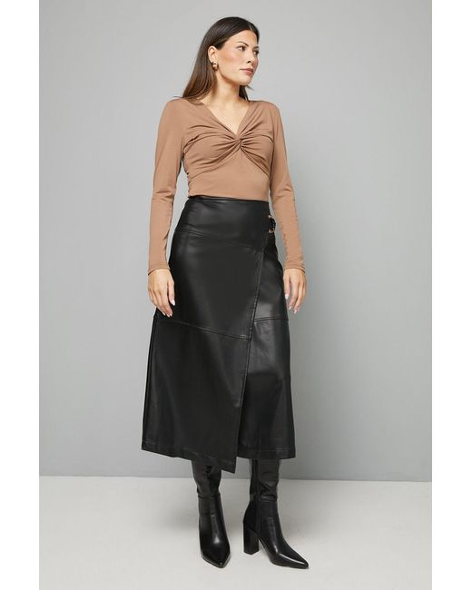 Wallis Multicolor Jersey Twist Front Top