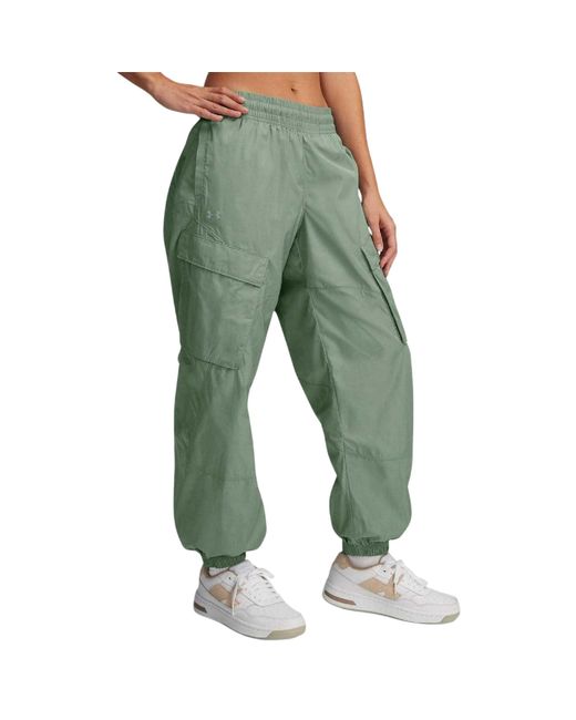 Under Armour Green Ladies Woven Cargo Trousers