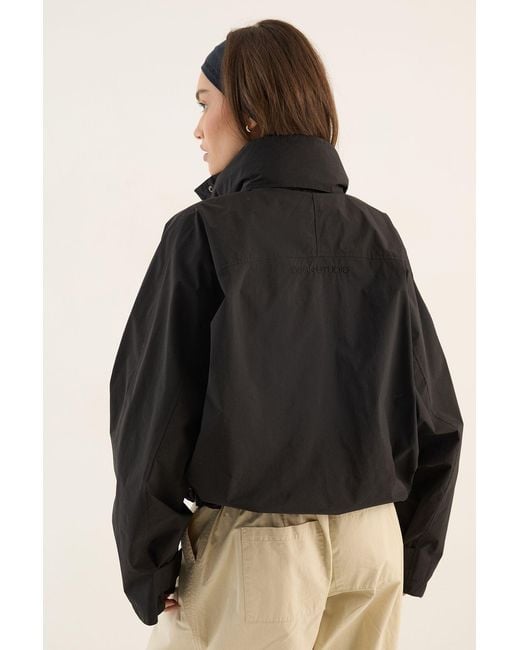 DSGN Studio Blue Funnel Neck Hooded Waterproof Windbreaker