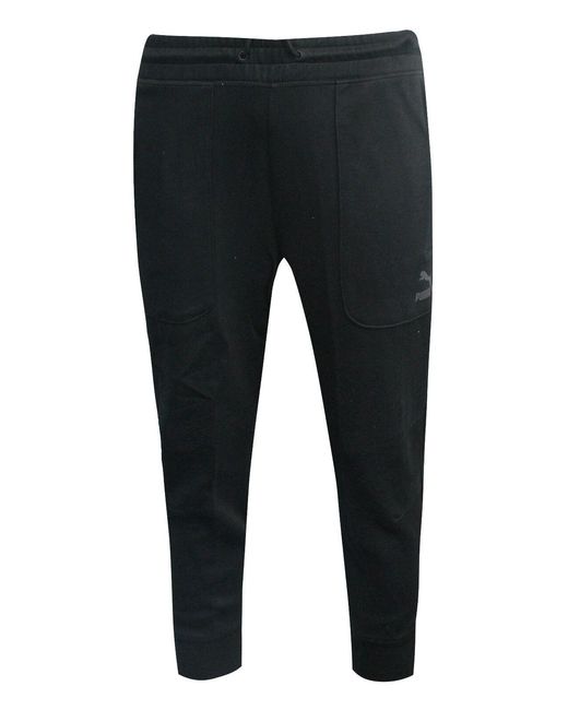 PUMA Black Evo Sweat 3/4 Pants Regular Jogging Track Bottoms 570581 01 P1 Textile for men