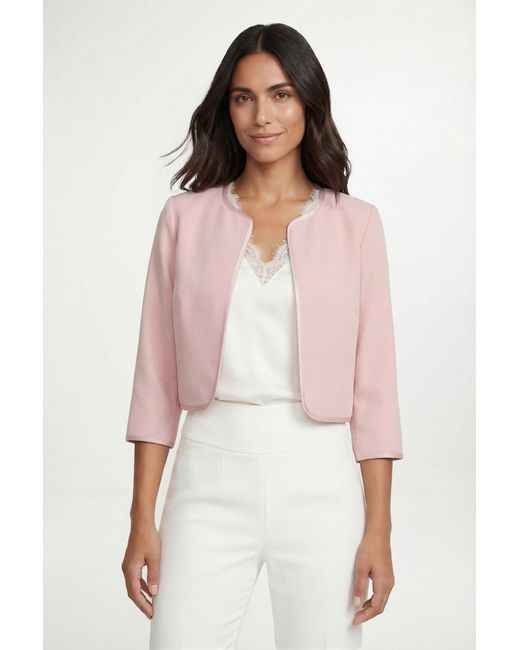 Wallis Multicolor Petite Woven Collarless Jacket