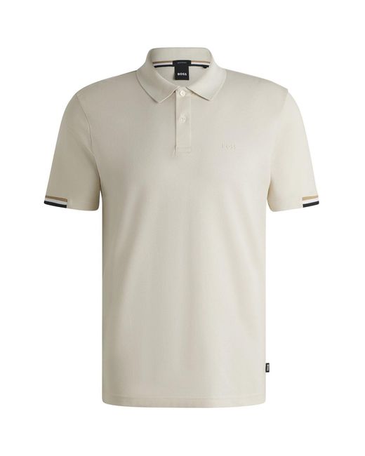 Boss Gray Hbb Parlay 147 Timeless Design Polo Shirt for men