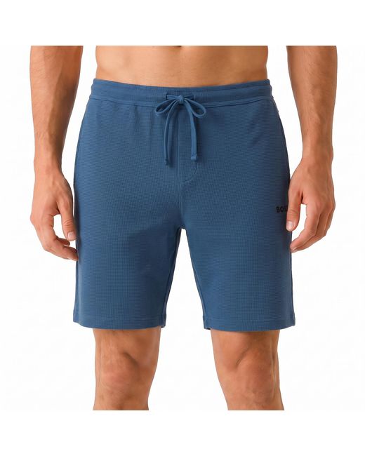 Boss Blue Cotton Sports Shorts 50535884 for men