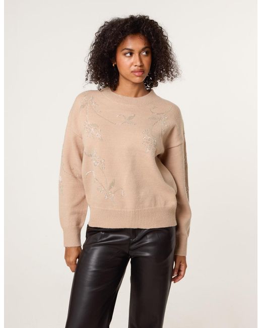 Blue Vanilla Natural Sparkling Sequins Jumper