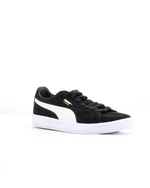 PUMA Black Suede Ignite Leather Lace Up Trainers 364069 02 for men