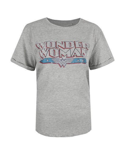 Dc Comics Gray Wonder Retro T-Shirt