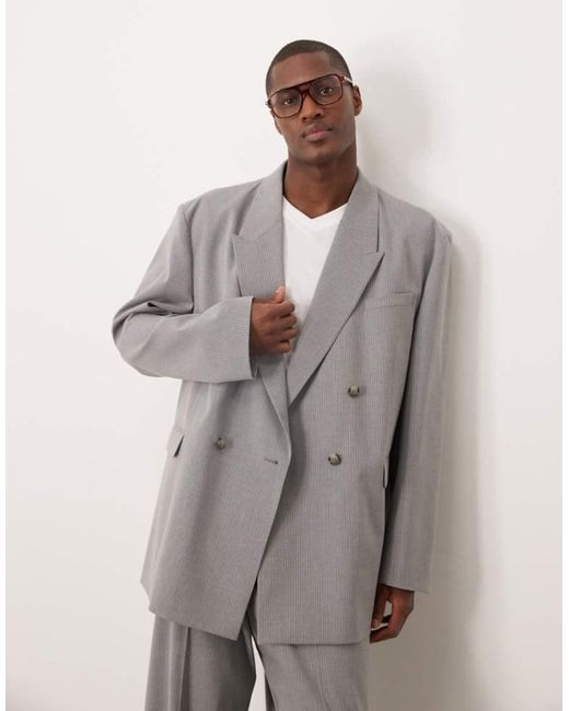 ASOS Gray Slouchy Oversized Suit Jacket for men