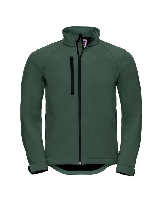 Russell Green Water Resistant & Windproof Softshell Jacket (Bottle) for men