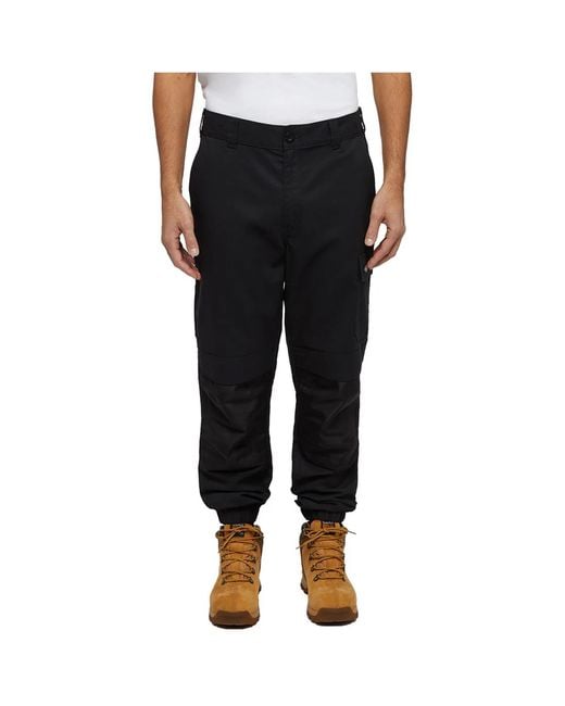 Dickies Black Ladies Twill Cargo Pocket Jogging Bottoms