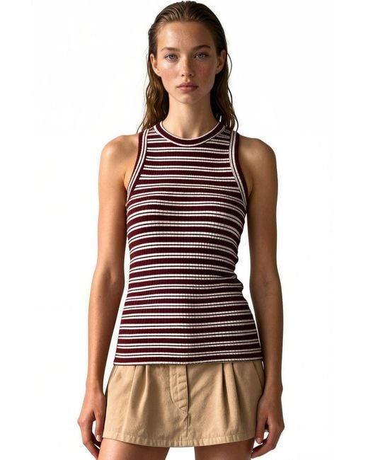 Busem Red Cotton Elastane Camisole Top