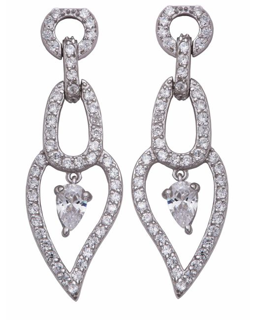 Orphelia Metallic 925 Sterling Drop Earrings