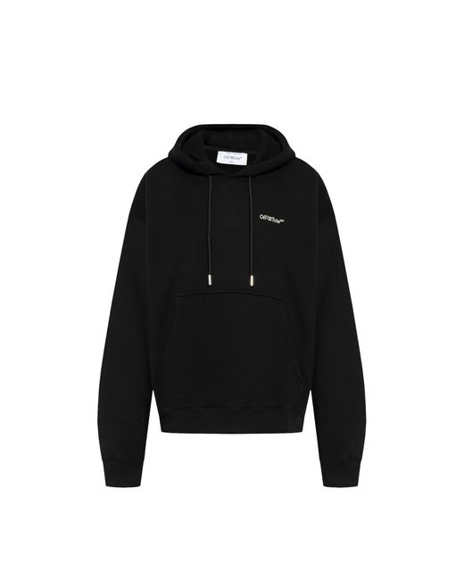 Off-White c/o Virgil Abloh Black Off- Logo Hooded Sweatshirt for men