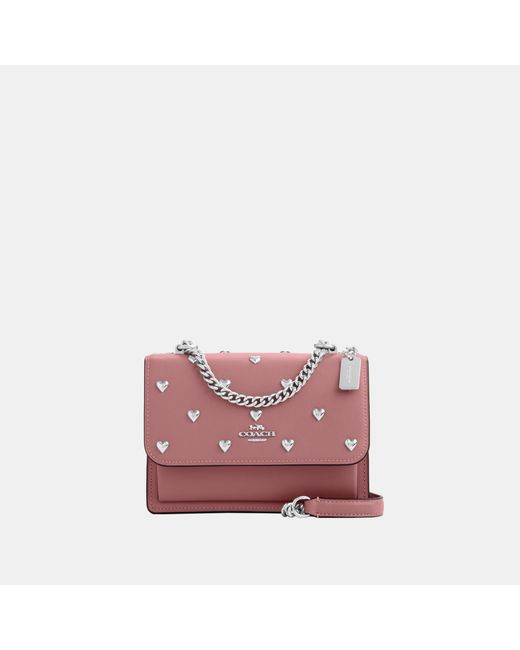 COACH Mini Klare Crossbody Bag With Heart Rivets in Red | Lyst UK