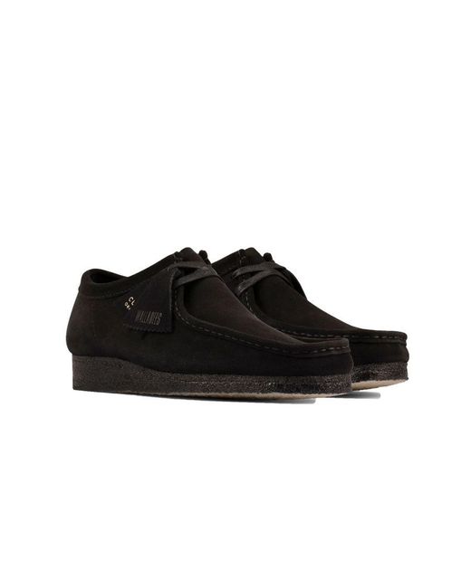Clarks Black Wallabee Shoe Suede Leather for men