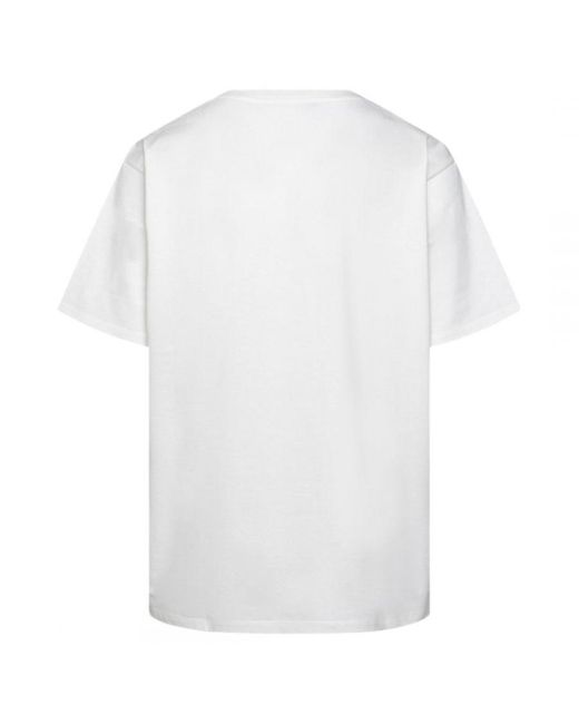 Gucci White Mirror Logo Regular Fit T-Shirt Cotton for men