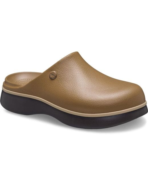CROCSTM Brown Dylan Notched Eva Sepia/Multi Clogs