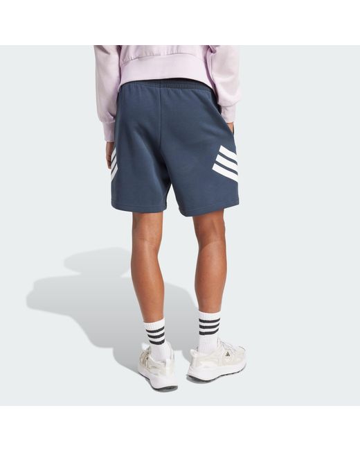 Adidas Blue Future Icons 3-Stripes Shorts for men