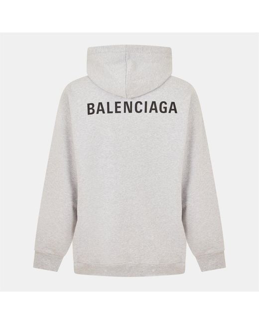 Balenciaga Gray Logo Hoodie for men
