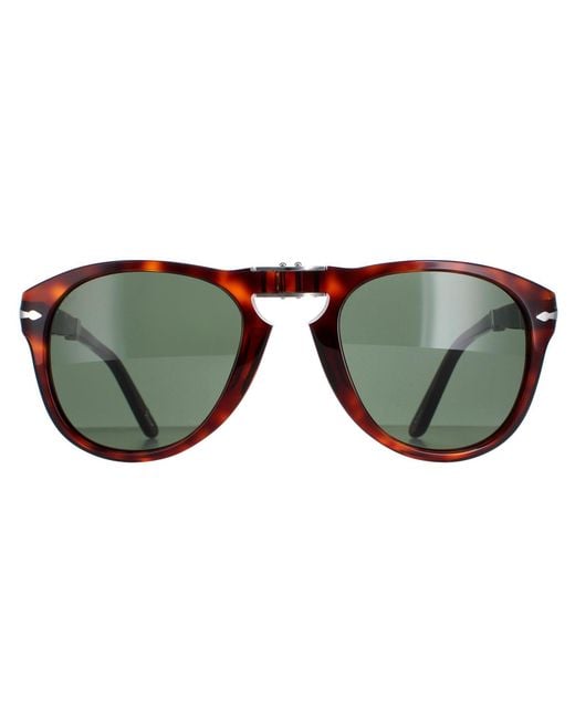 Persol Brown Sunglasses Po0714 24/31 Havana Folding 52Mm for men