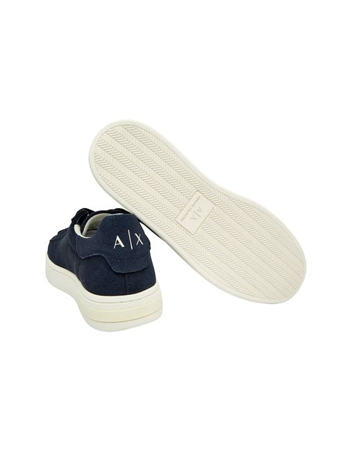 ARMANI EXCHANGE Blue Trainer Deep Cotton for men