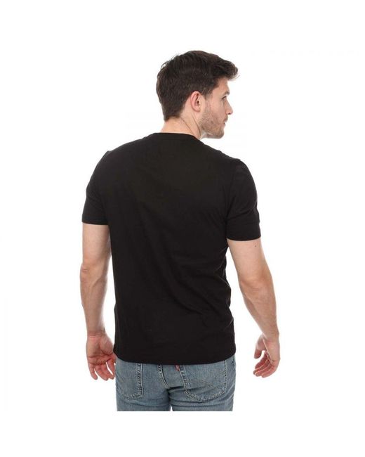 C P Company T-shirt Met Jersey Label Logo In Zwart in het Black voor heren