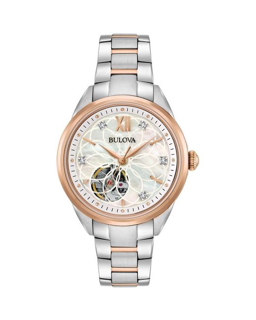 Bulova Metallic New Automatic Watch 98P170 Stainless Steel (Archived)