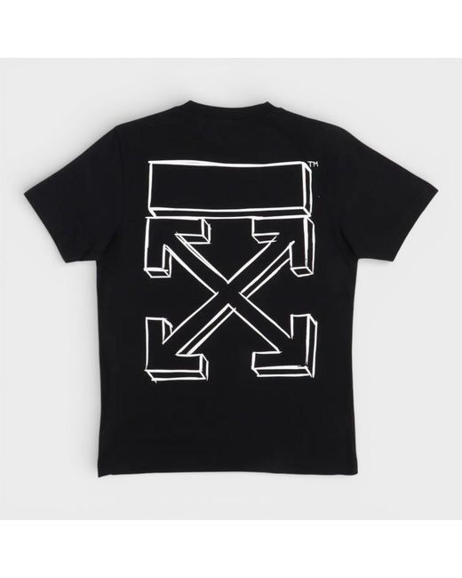 Off-White c/o Virgil Abloh Black 3D Arrow Short Sleeve T-Shirt