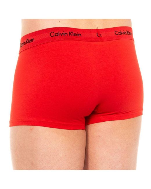 Calvin Klein Pack-3 Boxershorts Van in het Red voor heren