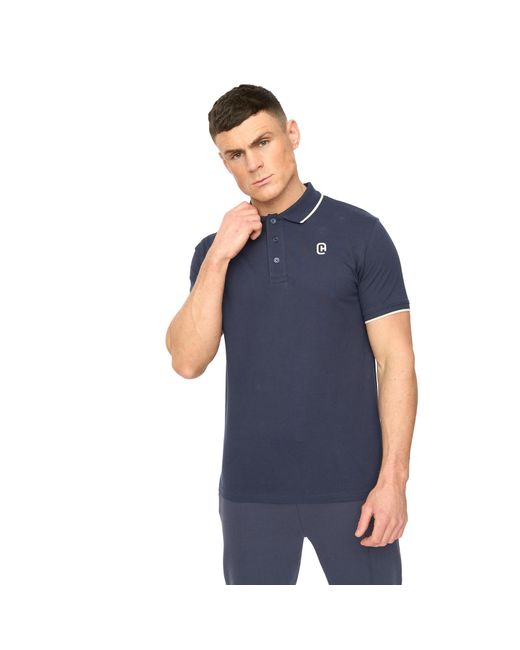 Crosshatch Blue Crufton Polo Shirt for men
