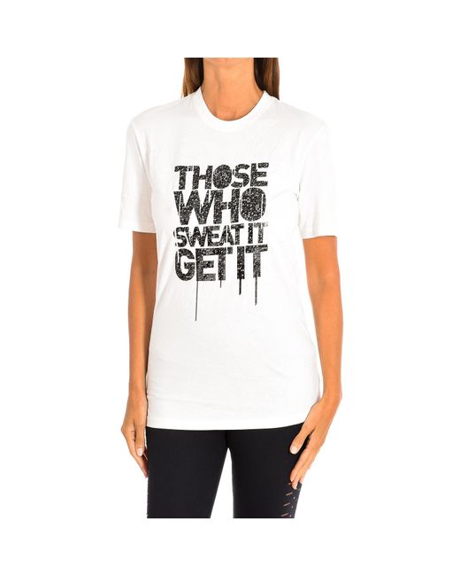 Zumba White Sports T-Shirt With Sleeves Z2T00162