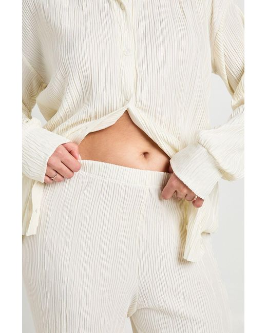 Boohoo Natural Plus Plisse Trouser