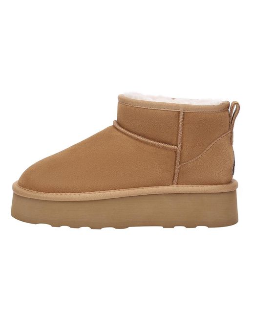 EVER AU Brown Heron Ultra Mini Platform Boots