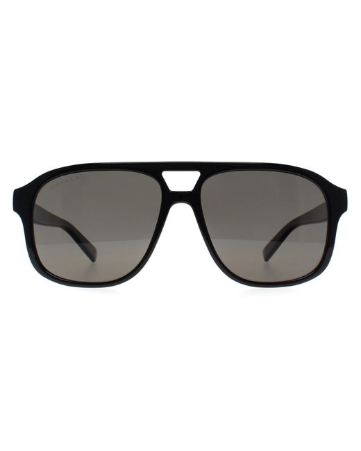 Gucci Black Aviator Shiny Polarized Gg1856S for men