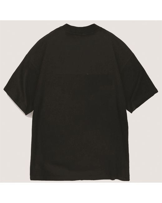 Lyph Black Text Graphic Crew Neck Short Sleeve Boyfriend T-Shirt for men