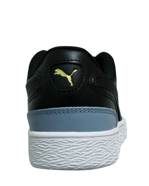 PUMA Black X Ralph Sampson Lo Leather Low Lace Up Trainers 370846 05 for men