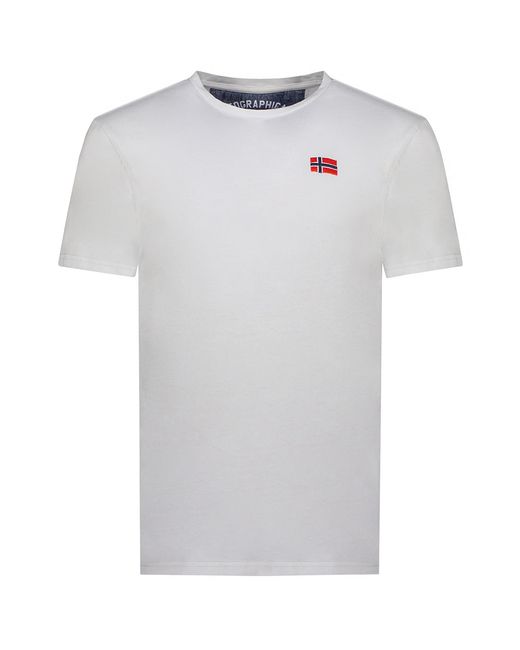 GEOGRAPHICAL NORWAY T-Shirt Met Korte Mouwen Sy1363Hgn in het White voor heren