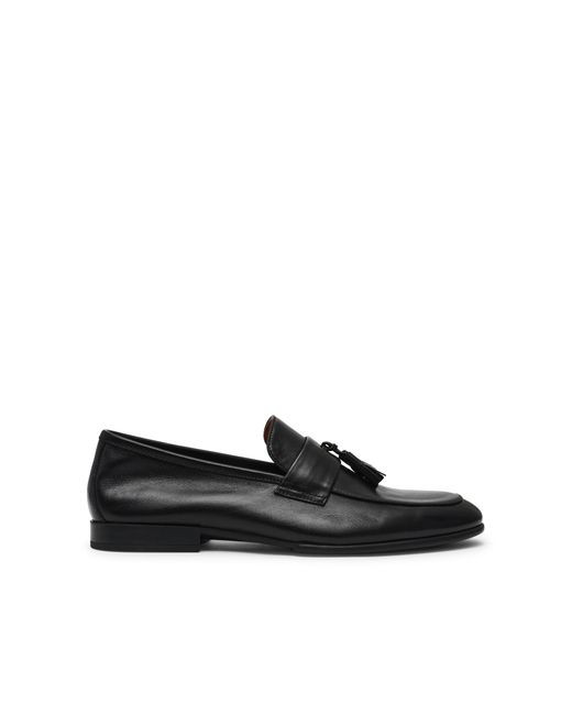 Steve Madden Black Leather Swifton 017 Loafers for men