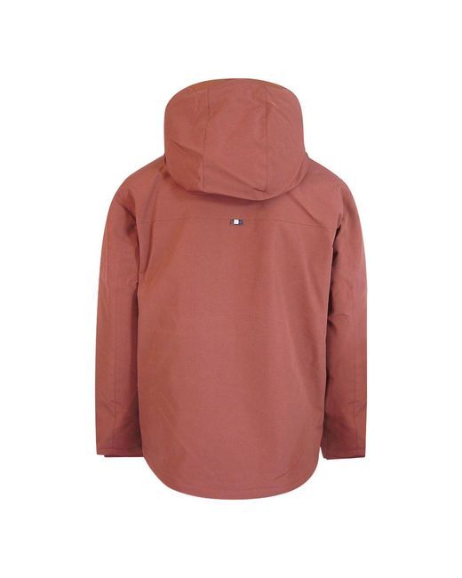 Aquascutum Red Active Shell Mid Parka Winter Rust for men