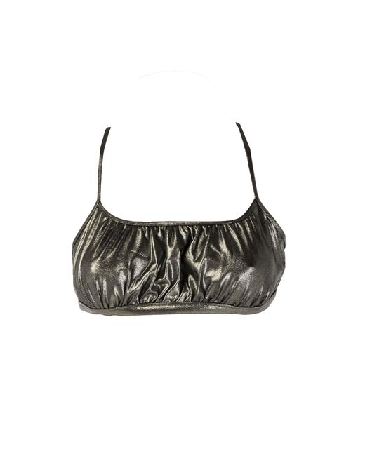 Trussardi Black Schlichter Bandeau-Bh Mit Geflochtener Schnürung