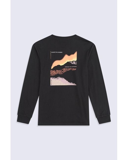 Mountain Warehouse Black 'Tomy' Graphic T-Shirt Cotton Sun Protection Comfy Tee for men