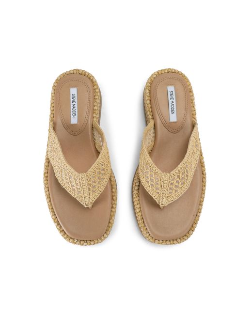 Steve Madden Natural Bella Raffia Sandals Fabric