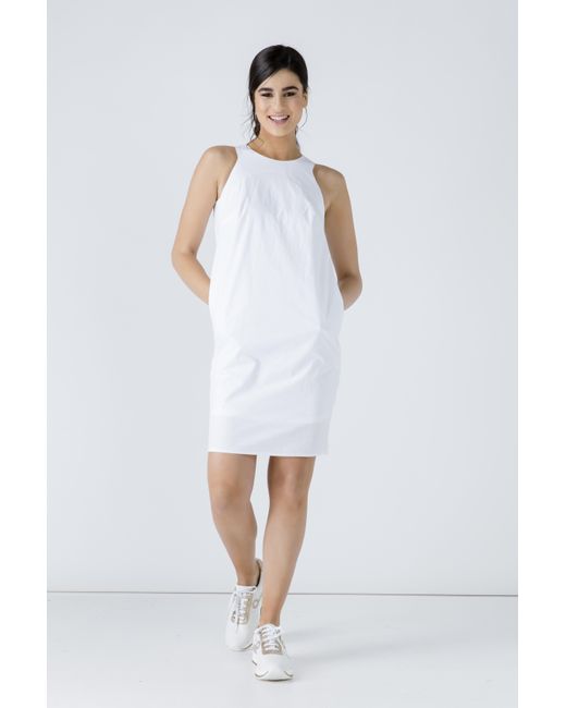 Conquista White Cotton Sack Dress