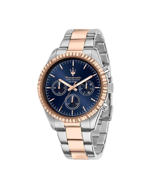 Maserati Blue Multicolor Stainless Steel Dress Watch for men