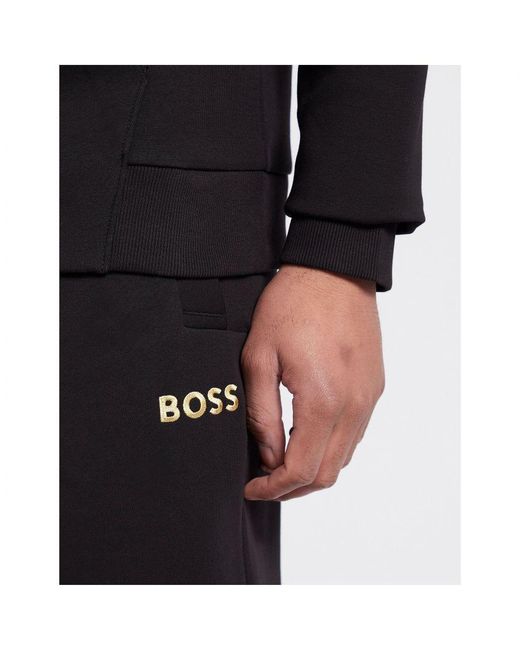 Boss Headlo Shorts Met Geborduurd Logo In Zwart in het Black voor heren